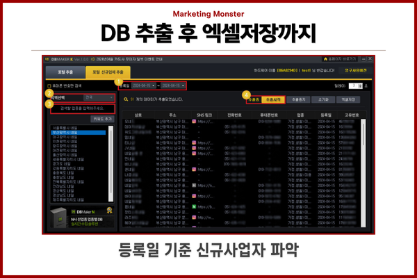 DB Maker K로 추출된 데이터 활용 예시