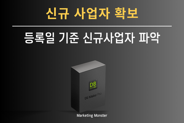 DB Maker Pro를 활용하여 특정 지역의 사업자 정보를 필터링하는 화면