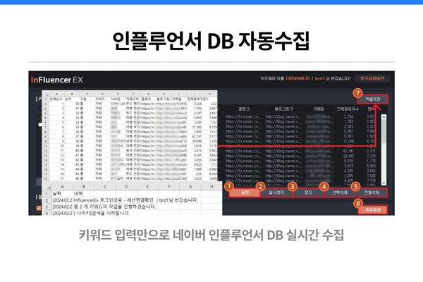 인플루언서 EX 자동화된 DB 수집으로 마케팅 효율 증대