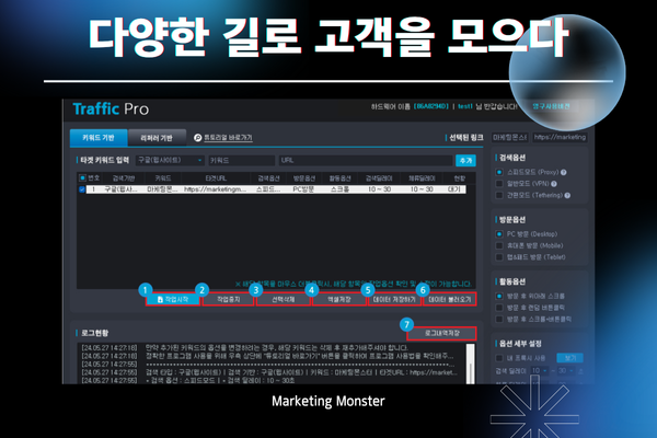 트래픽프로의 쉬운 사용법