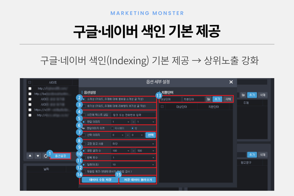 워드프레스에서 구글 및 네이버 검색 색인을 확인하는 모습